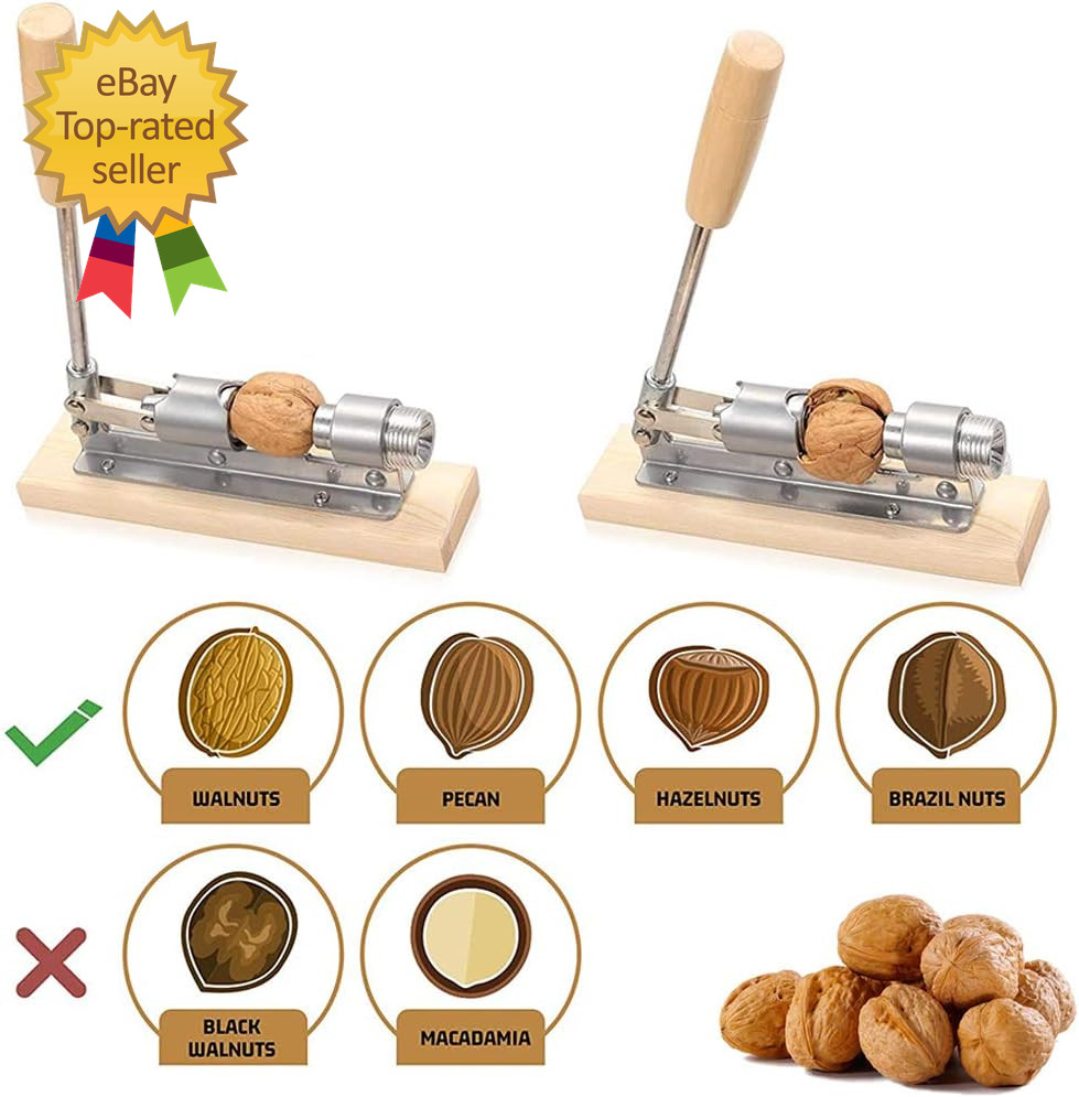 Nutcracker Heavy Duty Pecan Walnut Cracker Plier Opener Tool for Easy Cracking