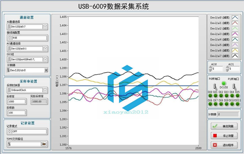 National Instruments USB-6009 Data Acquisition Card, NI DAQ, Multifunction