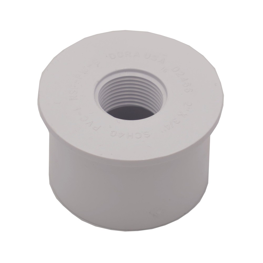 2" x 3/4" Schedule 40 PVC Fitting, Reducer Bushing, Spigot x FPT
