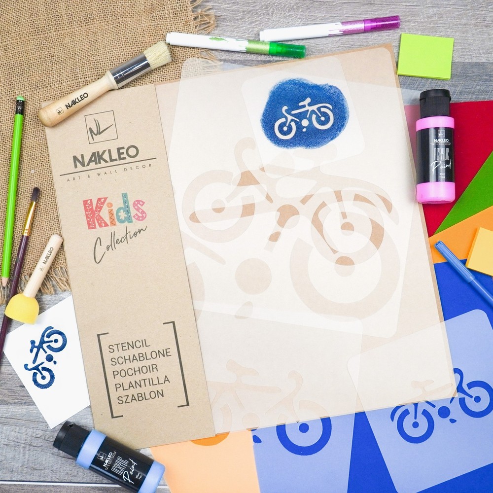 KIDS Reusable Plastic Stencils (5 pcs) // BICYCLE