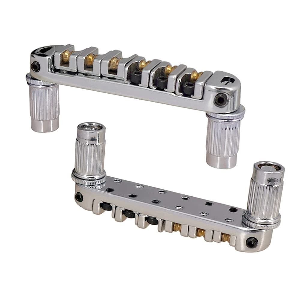 JD.Moon Roller Saddle Bridge ABR-1 Tune-o-matic Tailpiece Chrome