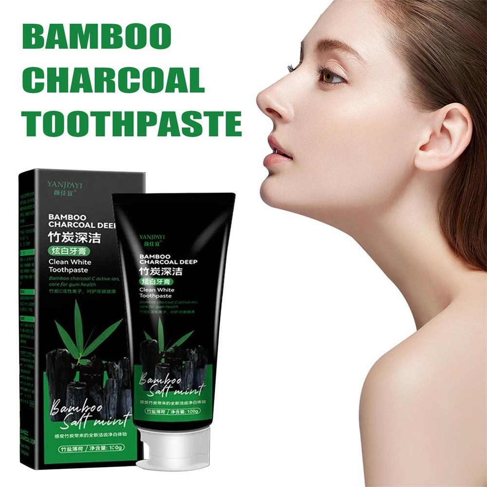 Bamboo Charcoal Deep Toothpaste, 100g Clean White Toothpaste ✨ 1/2/3/5x Q7P8