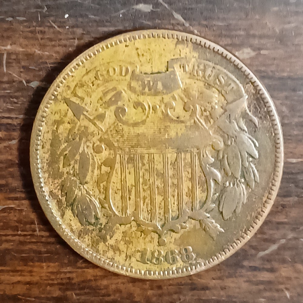 1868 US Two Cent Coin