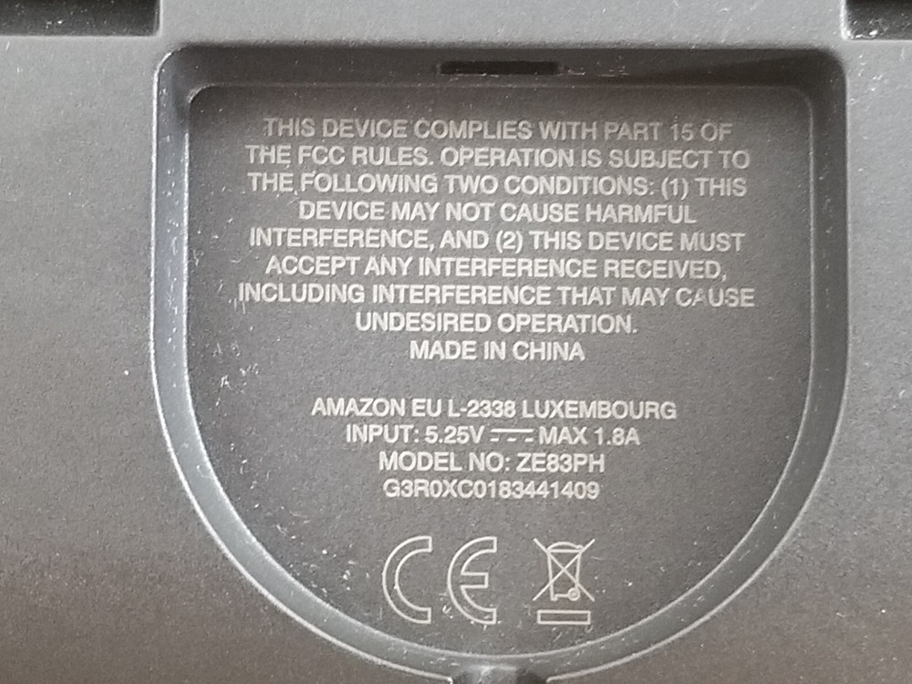 Amazon Charging Dock ZE83PH For Fire HD 8 Tablet 7th Gen 2017