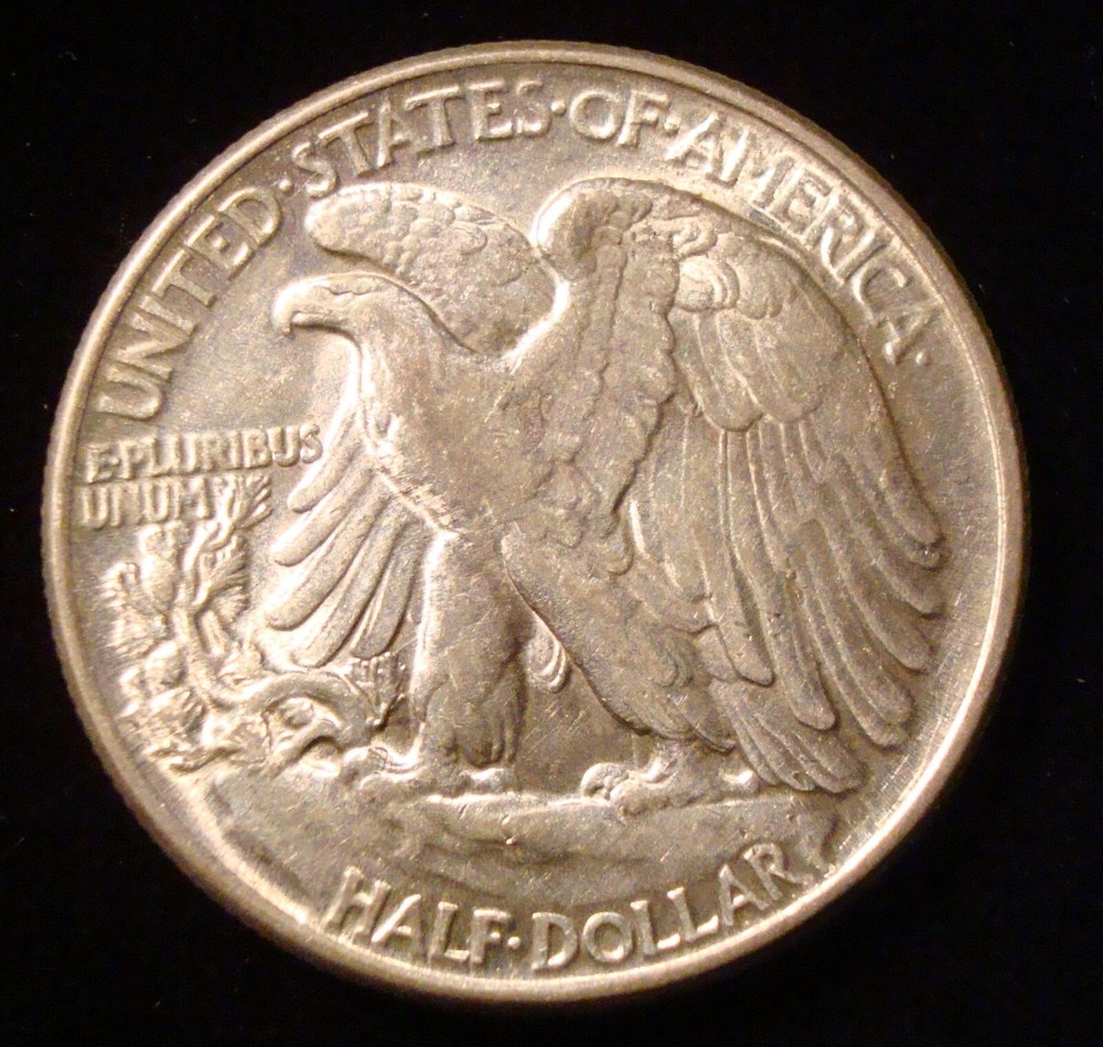 1945 Walking Liberty Half dollar FS-901 Missing designers initials