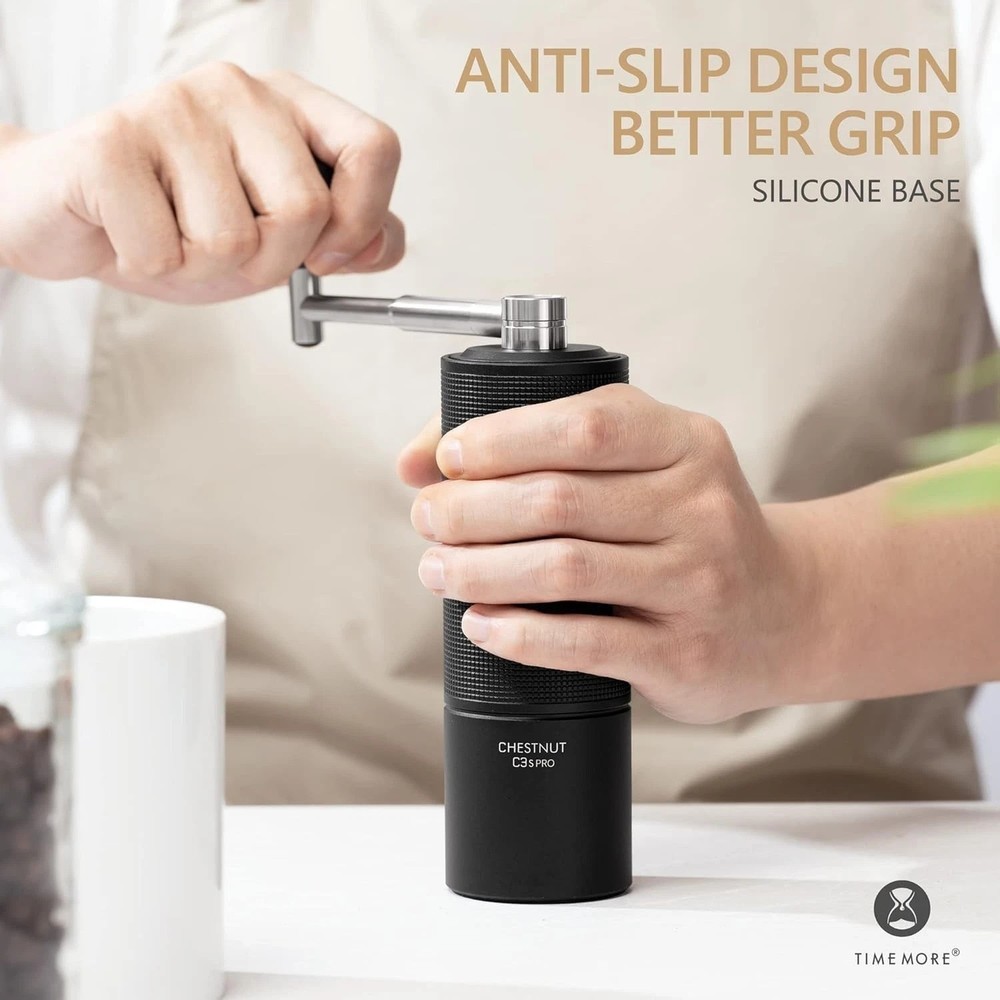 Chestnut C3S PRO Manual Coffee Grinder - Compact with Foldable Handle, Adjust...