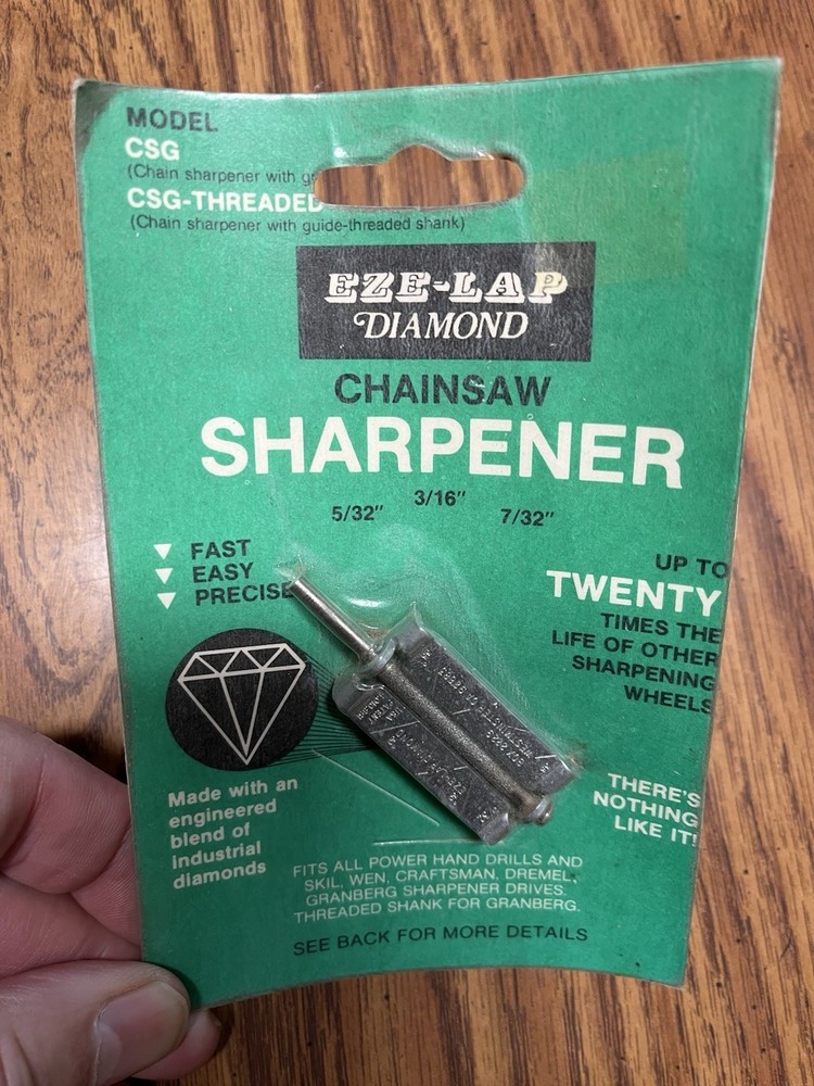 DIAMOND SHARPENER CHAINSAW, 5/32'',3/16'',7/32'' CSG,EZE LAP