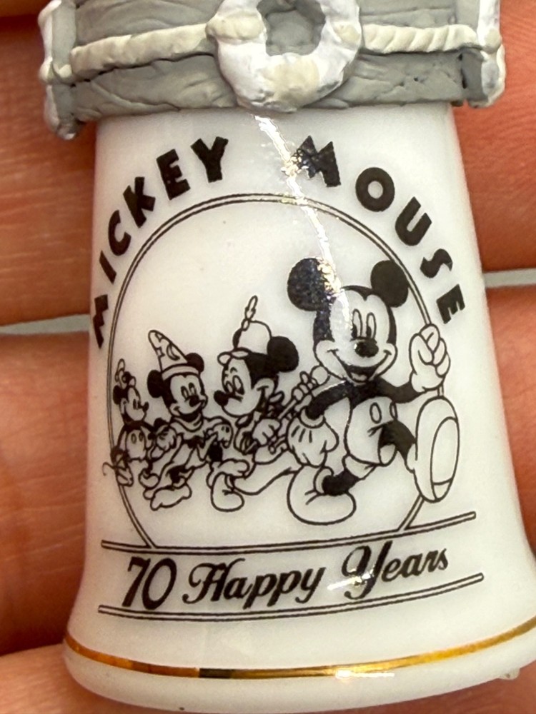 THIMBLE Disney Mickey Mouse 70th Anniversary Happy Years Thimble