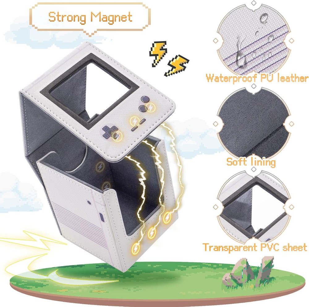 Retro Gaming Console Appearance MTG Deck Box with Commander Display, Card Deck C