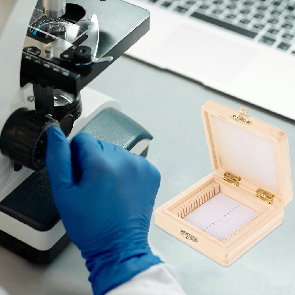Microscope Slide Organizer Specimens Storage Box Laboratory Slide Storage Holder