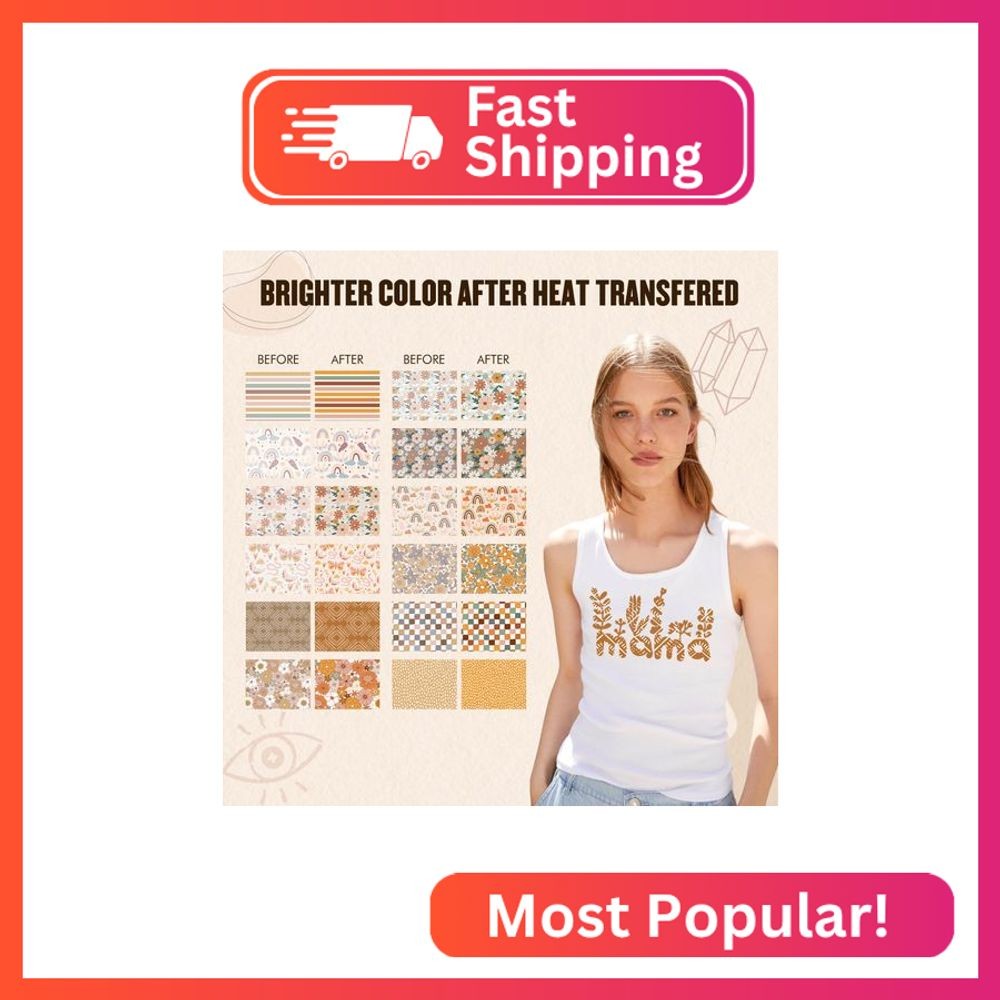 HTVSTD Rainbow Sublimation Transfer Ink Sheets - 12 Sheets 12"x10" Boho Sublimat