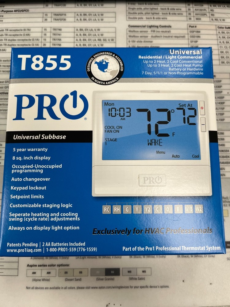 PRO1 Universal Electronic Thermostat T855