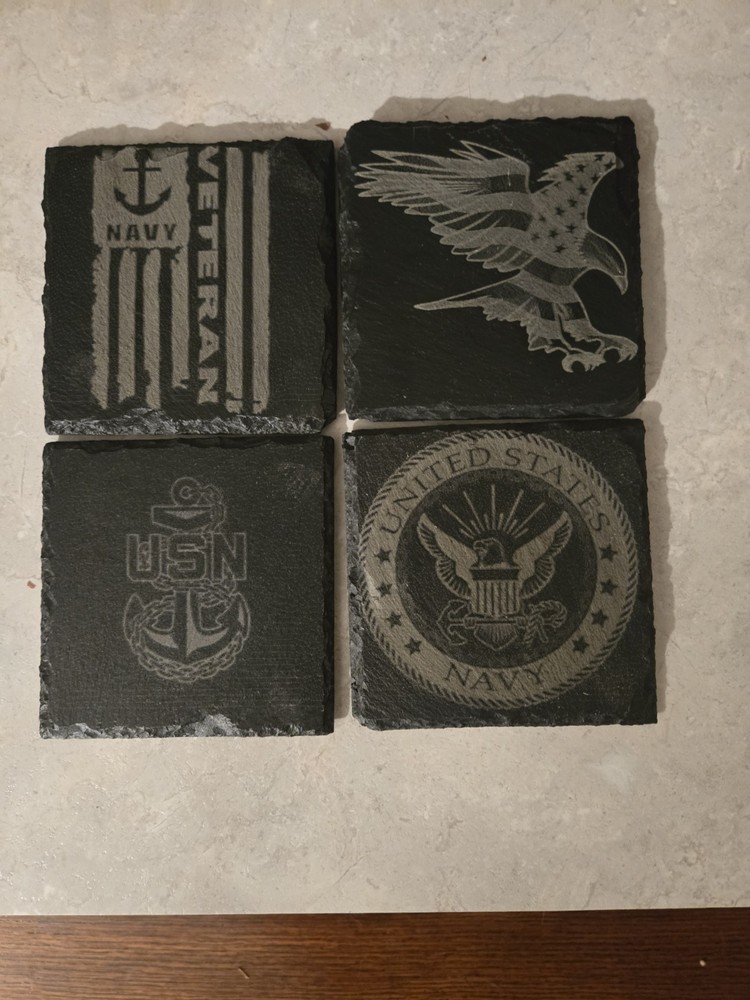 Custom Engraved Slate Coasters