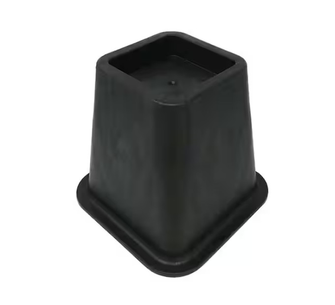 6 in. Black Bed Risers (4-Pack)
