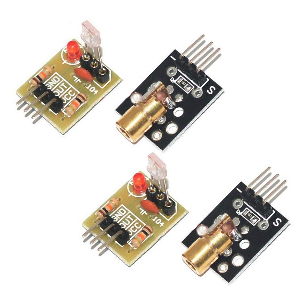 Acxico 2Sets Laser Sensor Module For Arduino AVR(KY-008 Transmitter...