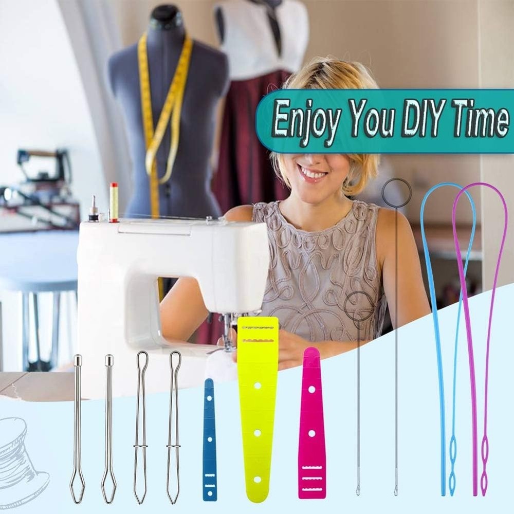 Drawstring Threader Replacement Set Sewing Turn Fabric Threader Tools for8923