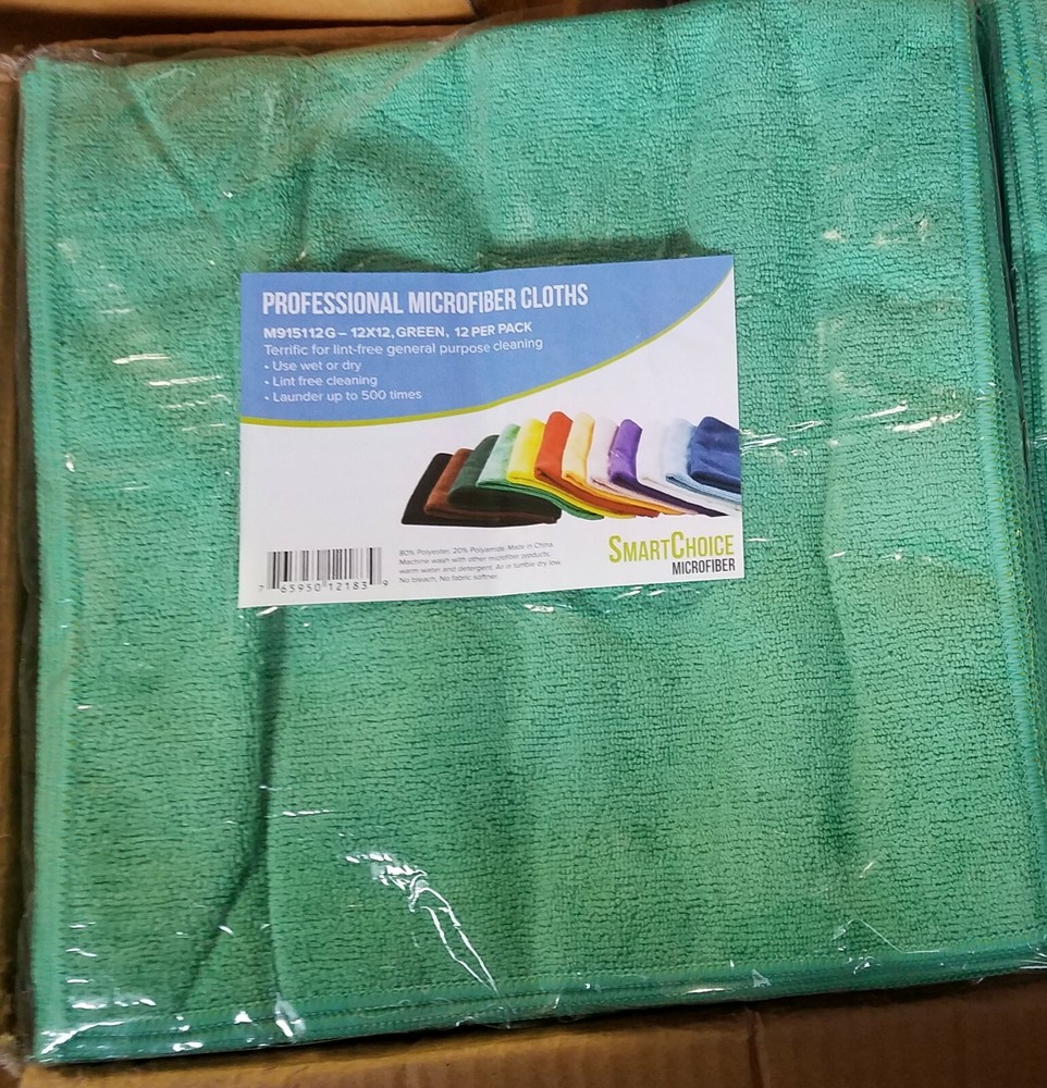 Microfiber Cleaning Cloths 12 Pack Size 12x12x12