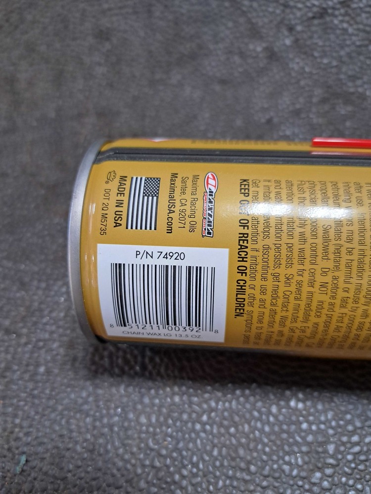 MAXIMA PERFORMANCE RACING CHAIN WAX CHAIN LUBE 74920