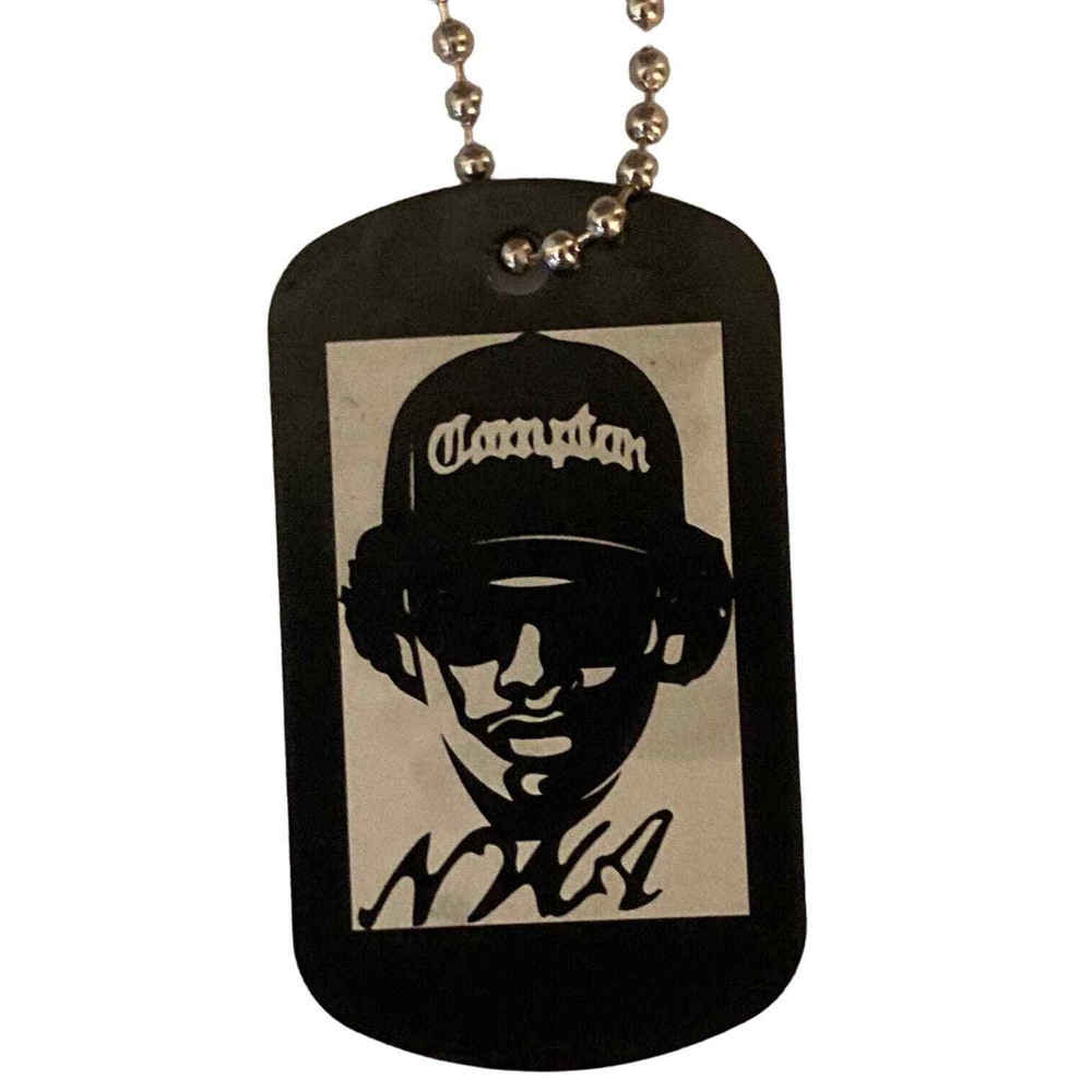 Eazy E NWA Engraved Pendant With Necklace