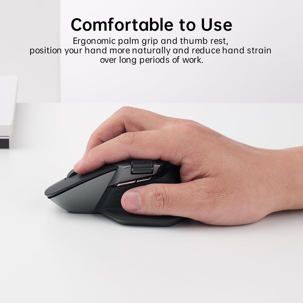 MT760 Multi-Device Wireless Mouse, Bluetooth 5.0 and 2.4G Multi-Mode Connecti...