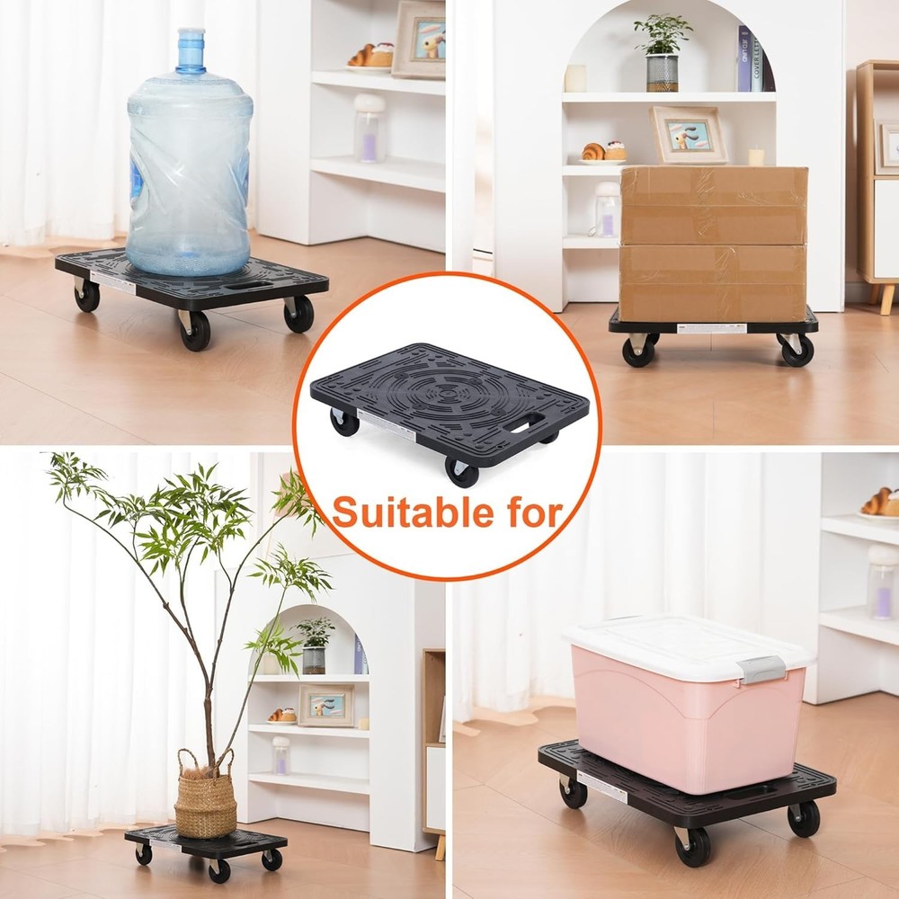 Lightweight Polypropylene Dolly - 200 lb Capacity for Effortless Moving