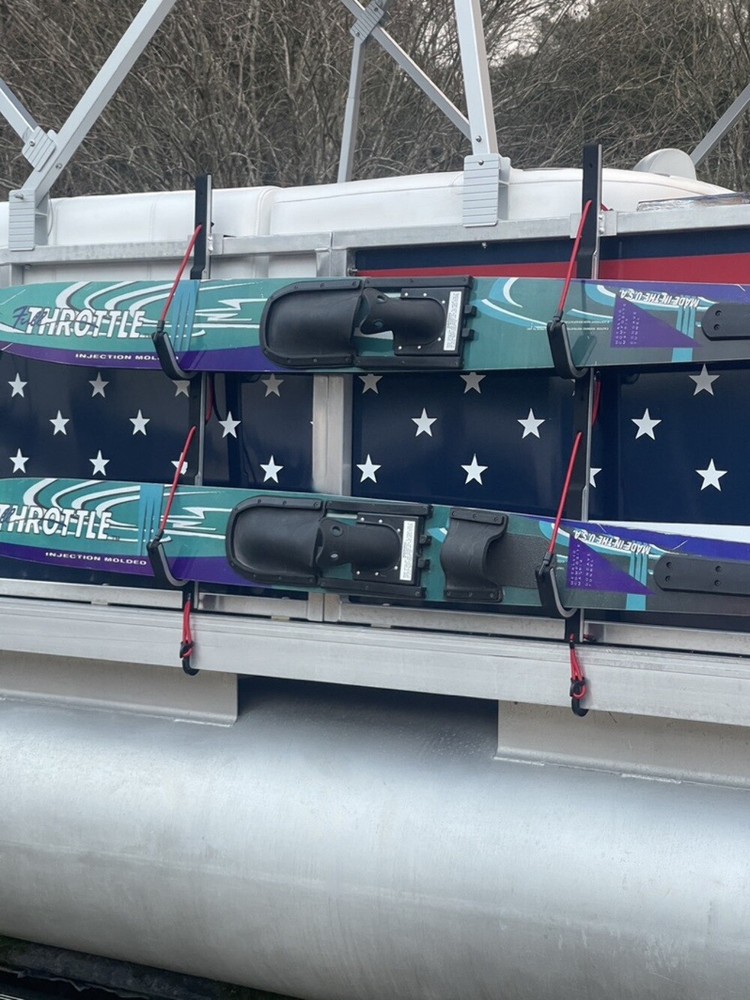 Pontoon Boat Wide Ski Solution with Storage Rack