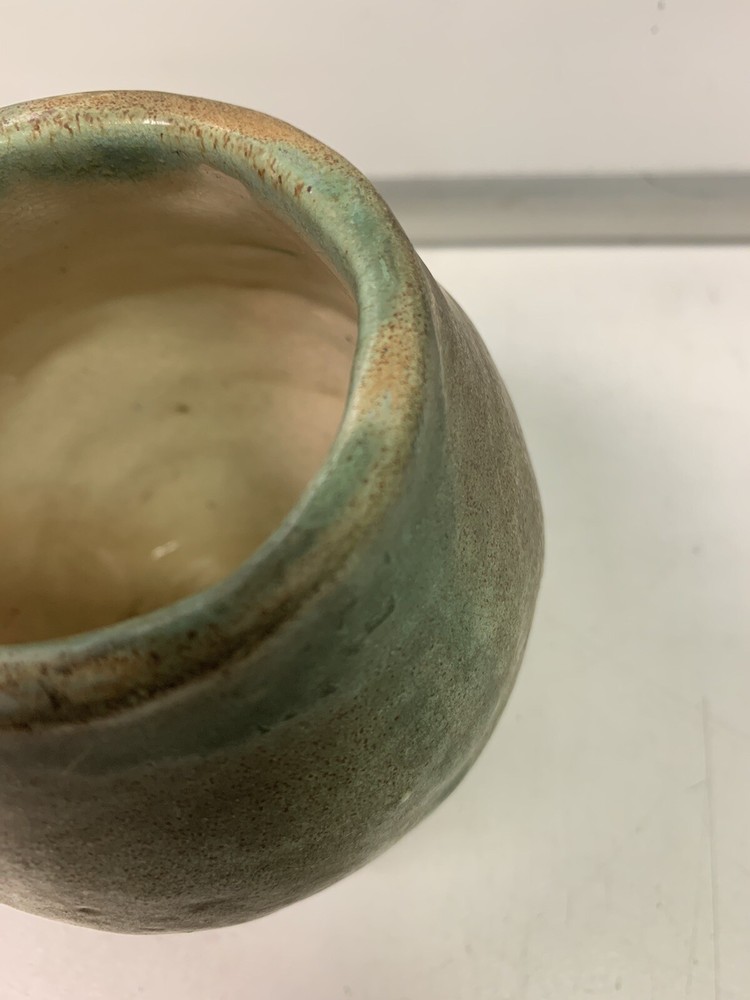 Vintage Handmade Stoneware Pot with Lid