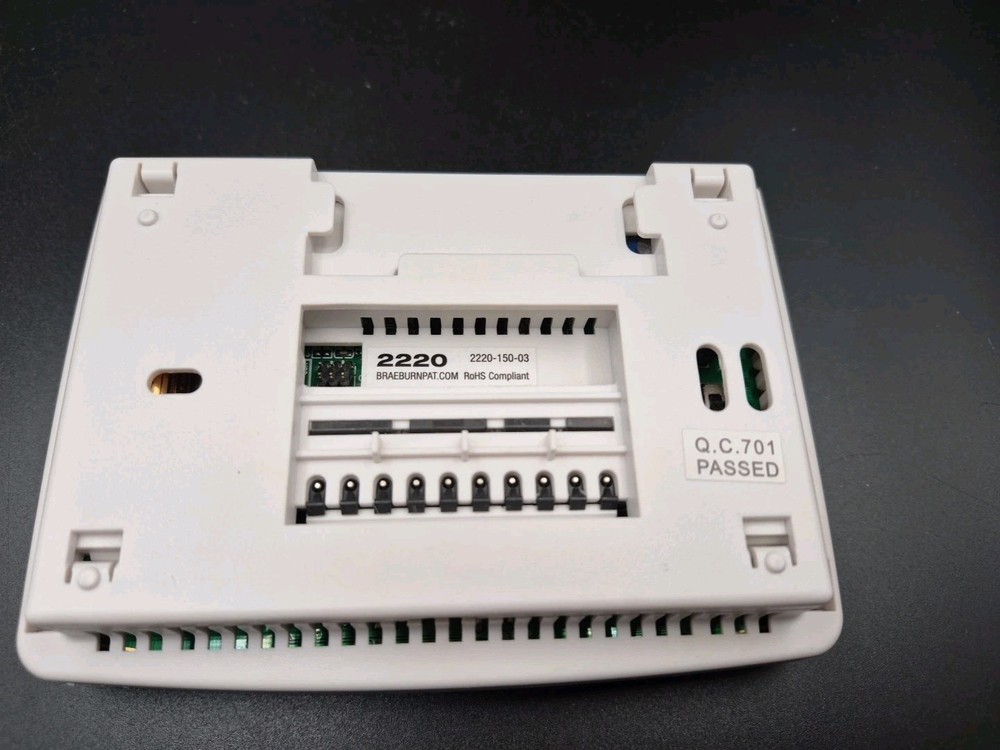 Braeburn 2220NC Programmable Thermostat Digital Display Push Button White