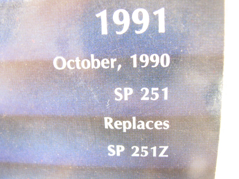 Motorcraft SP251 Electrical Switch Catalog Application Guide 1991