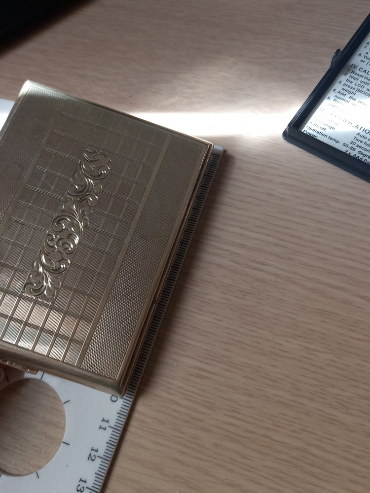 vintage cigarette case. 900 silver.