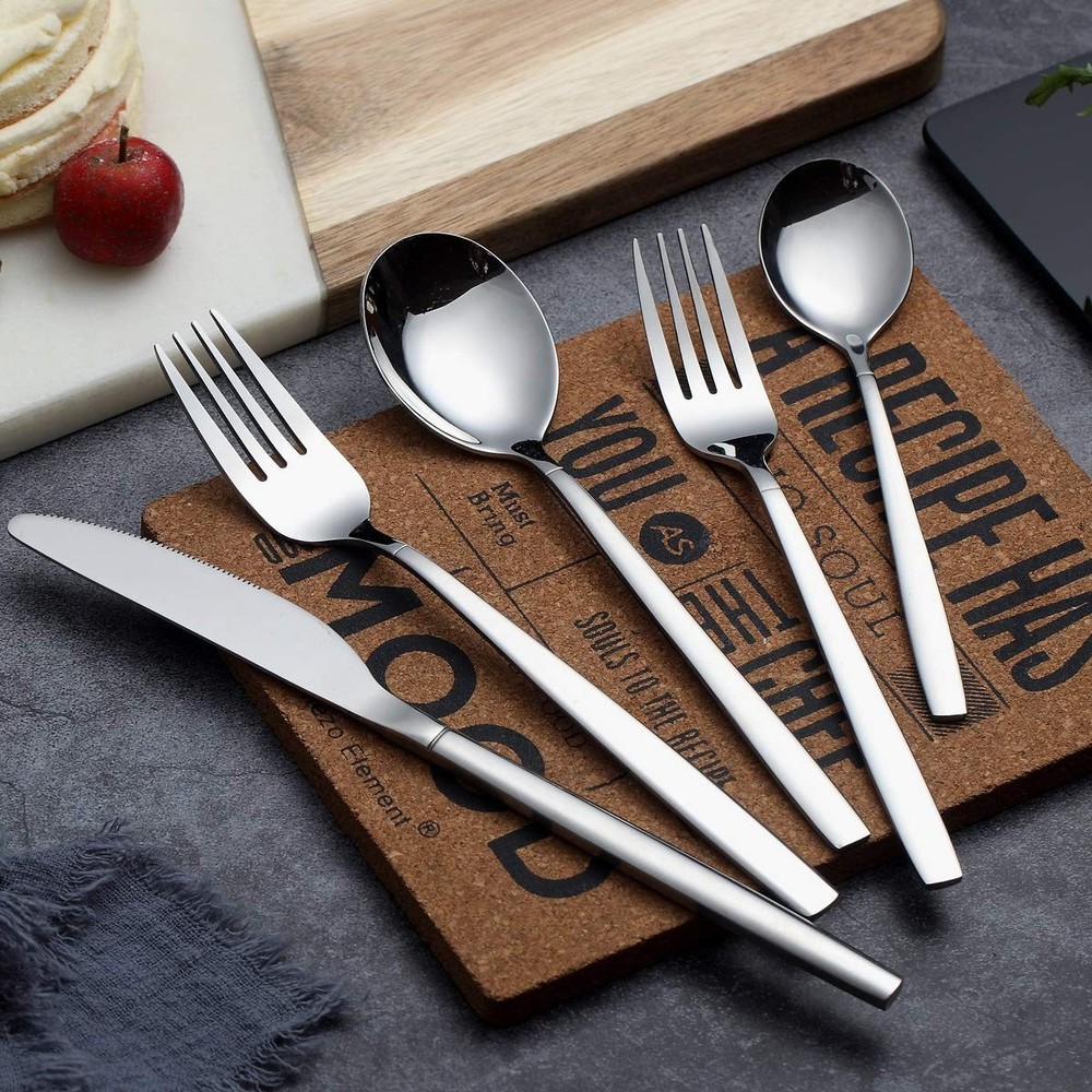 Flatware Set 20 Pieces Stainless Steel Flatware Set Silverware Set Service For 4