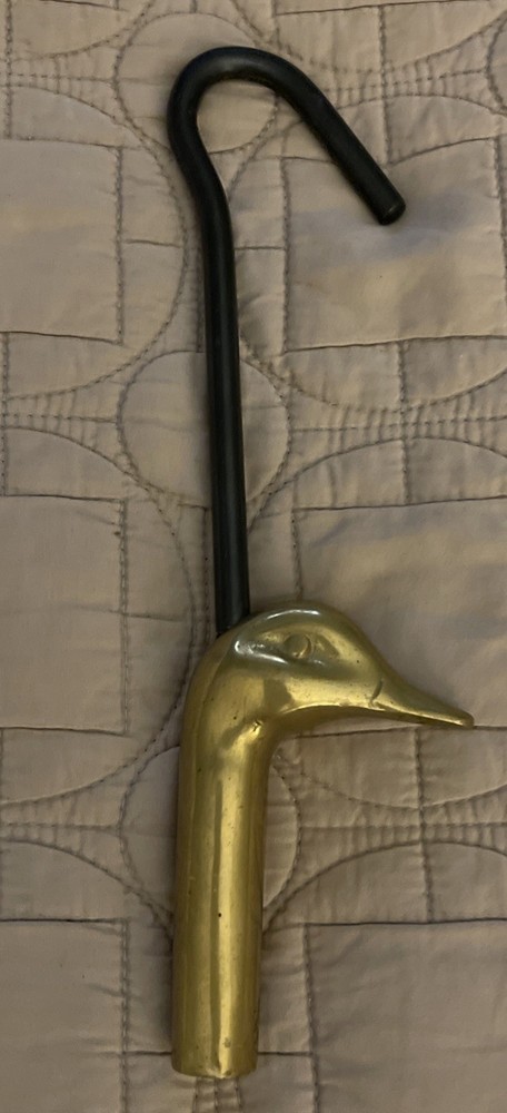 Brass Duck Head Flue Damper Pull Hook 9"