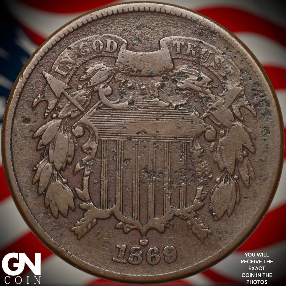 1869 2 Cent Piece A8682