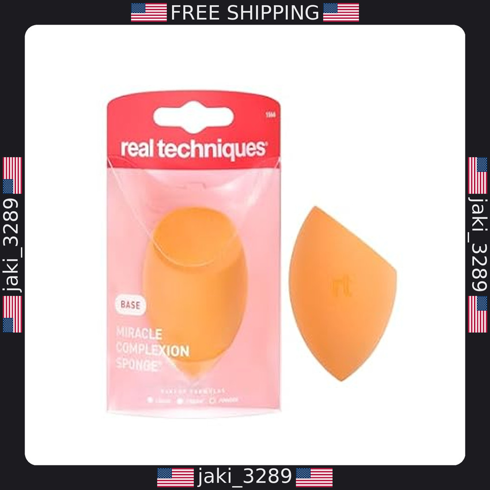 Real Techniques Miracle Complexion Blender Sponge ? Streak-Free, Vegan, 1 Count
