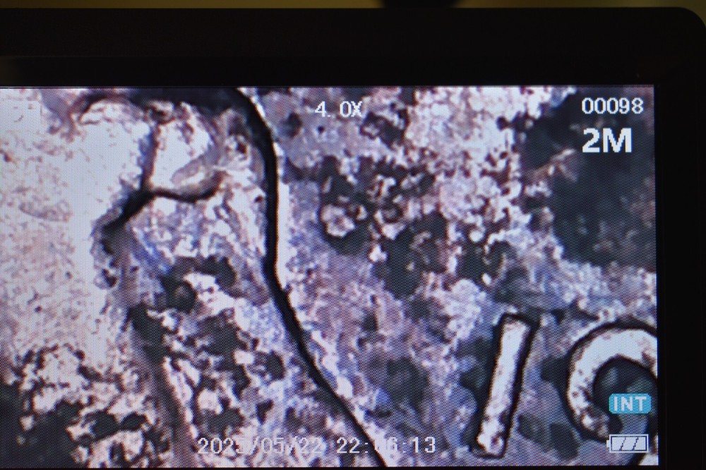 1963 Penny Error Die Break One Cent US Minted Coin Multi Error Doubling Pillars