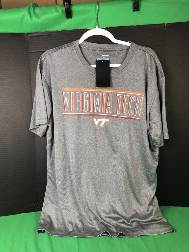 Captivating Virginia Tech Graphic Tee GREY LARGE