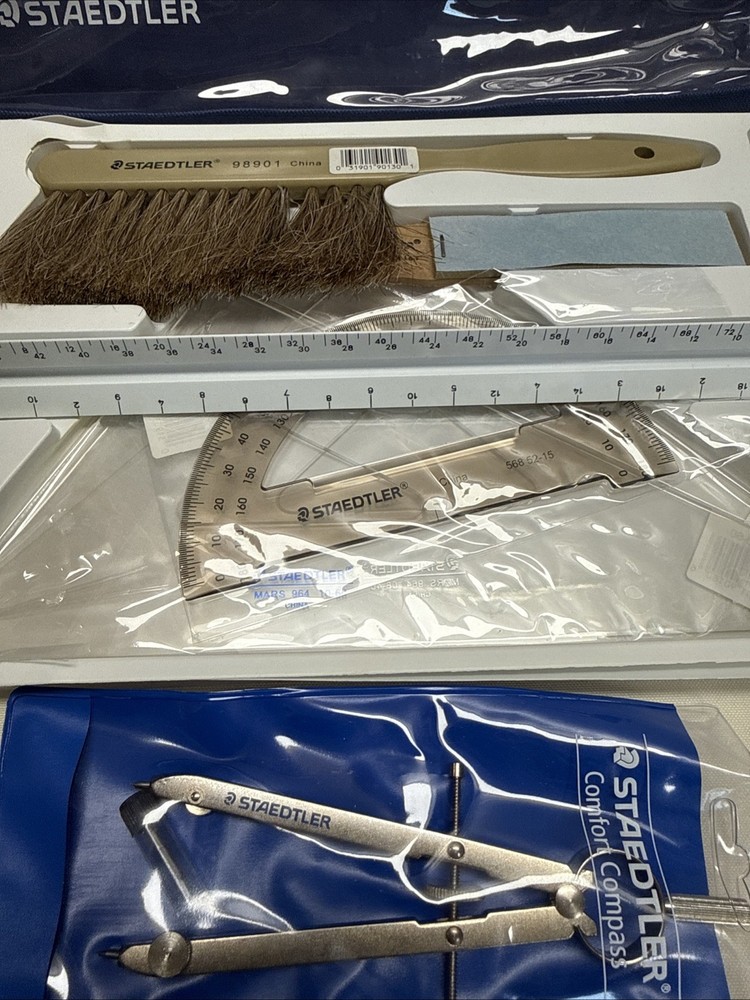 STAEDTLER MARS Drafting Set Engineering Tool Kit Math Compass Kit Carrying Case
