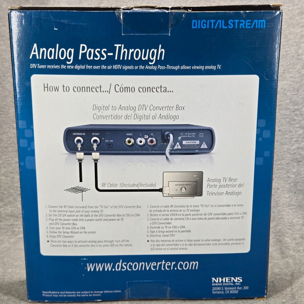 DTX9950 Digital Stream Analog Pass-Through DTV Converter Box