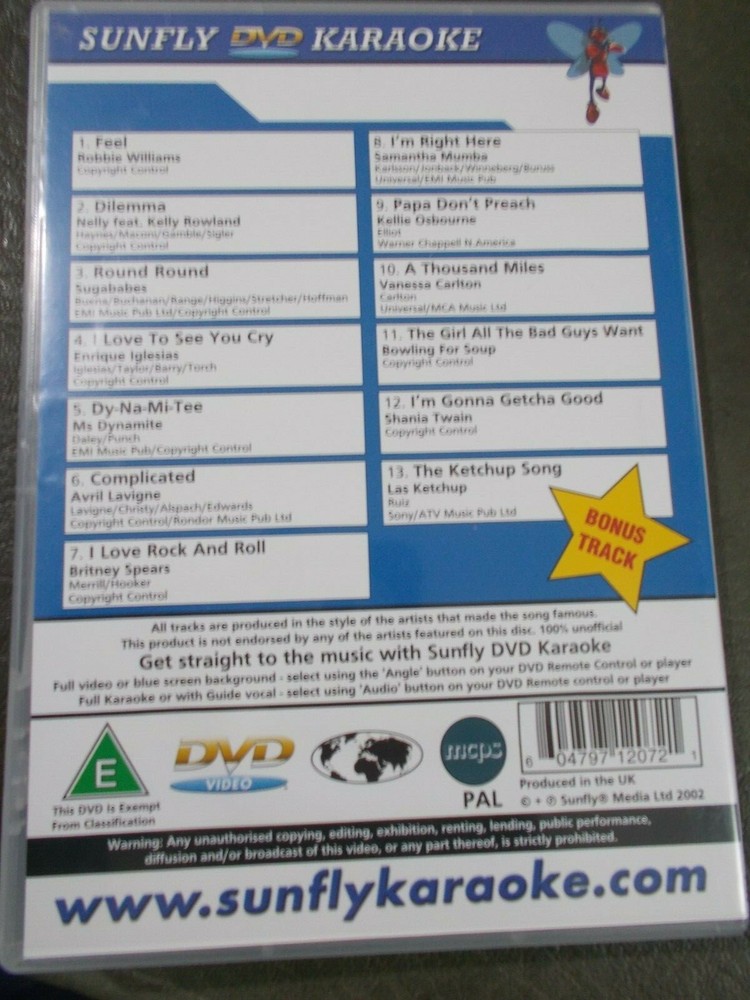 Various - Sunfly Karaoke: Chart Hits - Volume 4 [DVD] - DVD