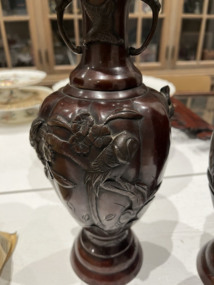 Antique Asian Copper Vases X 2