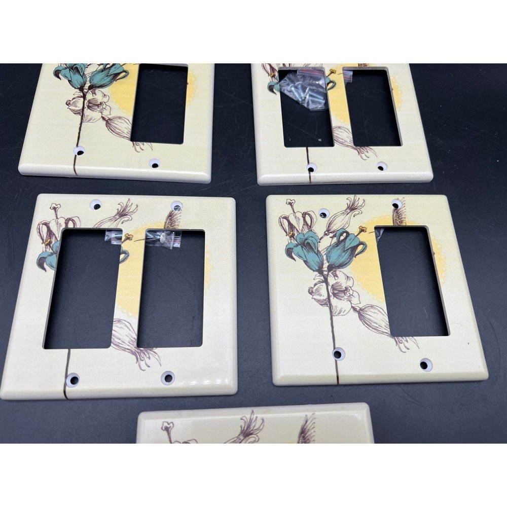 Floral Light Switch and Outlet Covers Plastic
