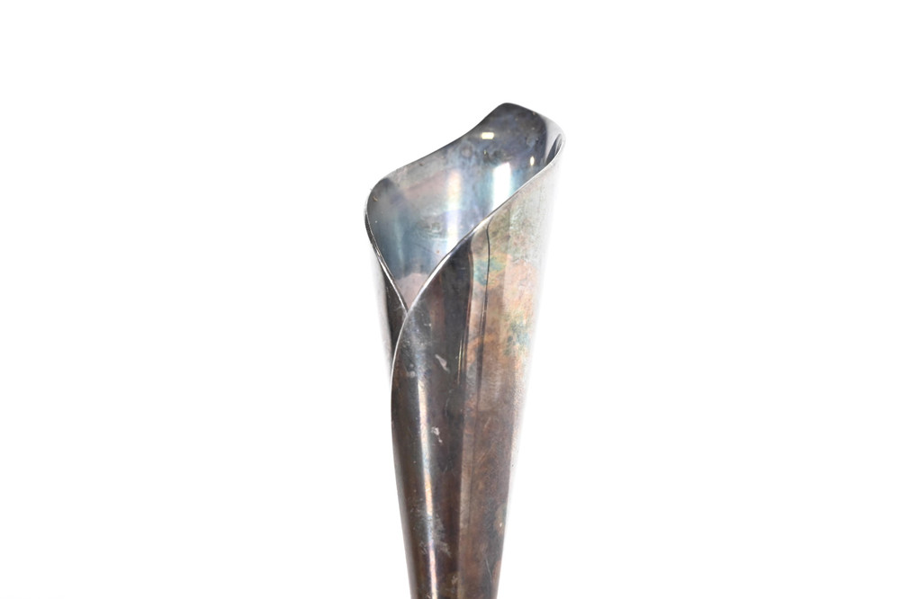 Hans Jensen Danish Modern Calla Lily Silverplate Candlesticks, Pair
