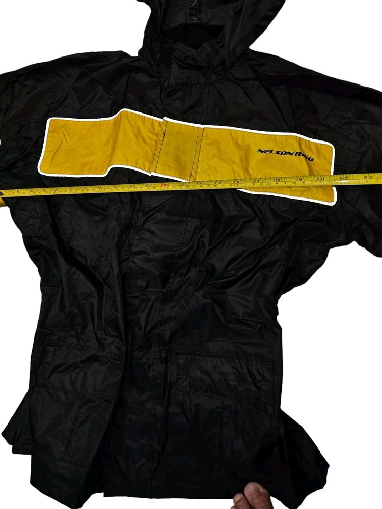 Nelson Rigg Prostorm Lined Yellow Black Rain Jacket Medium