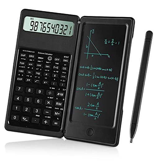 Scientific Calculators for Students, 10-Digit Large Screen, Math Black