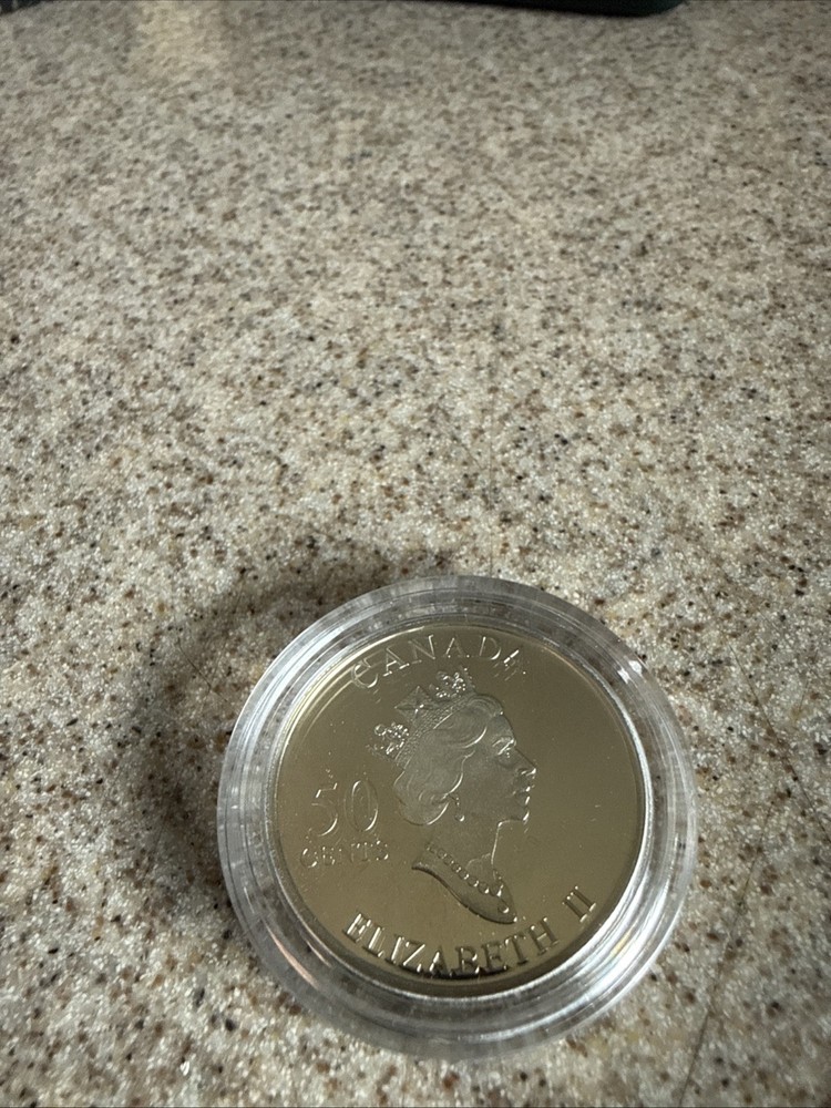 2004 Canada 50 Cent Sterling Silver Coin Easter Lily