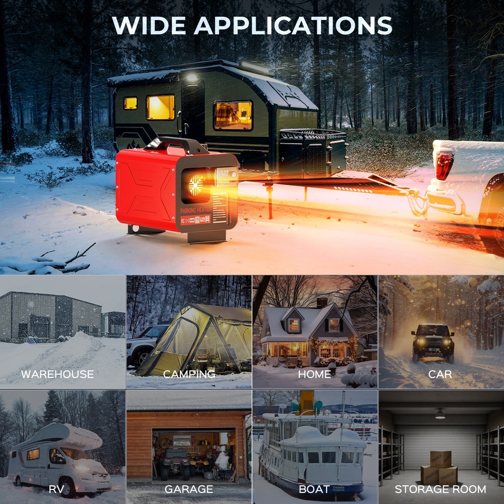 Diesel Air Heater All in one 8KW 12V/24V 110V Bluetooth APP Remote Diesel Heater