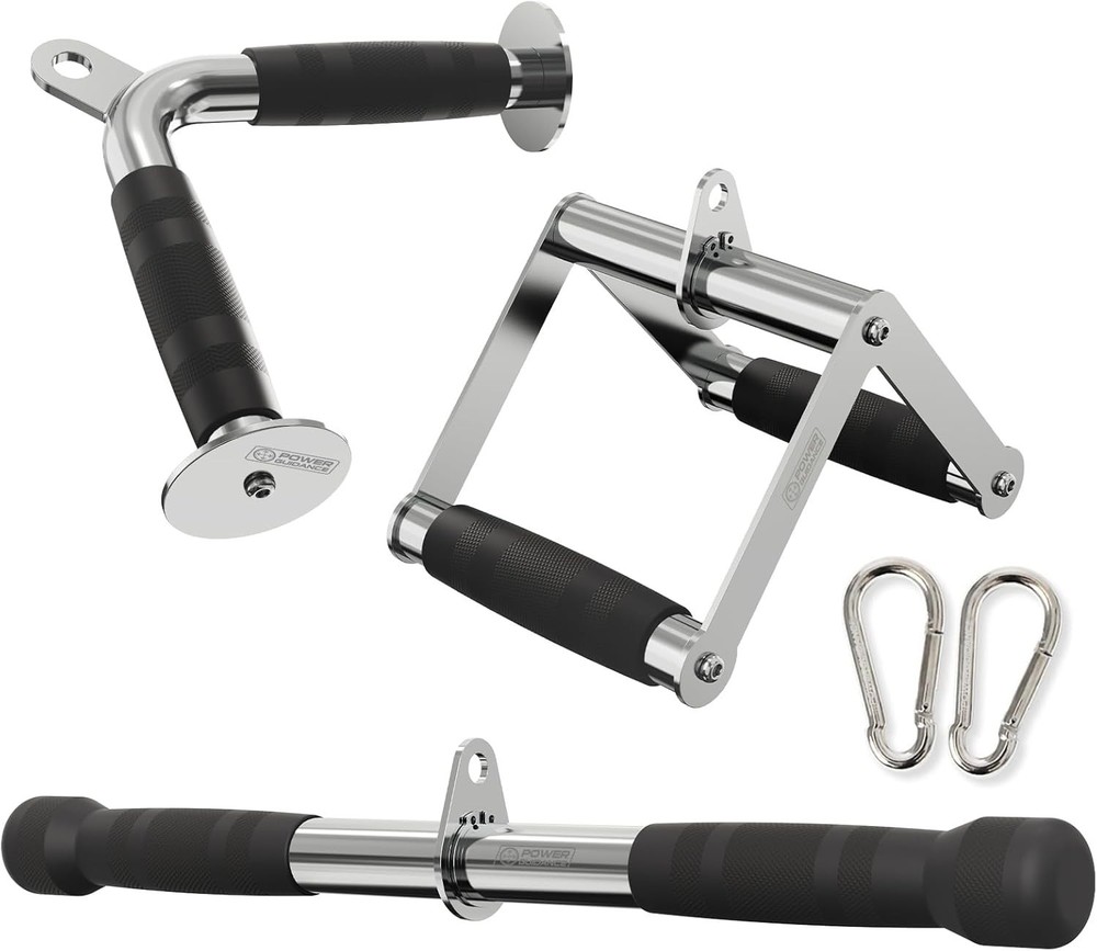 Cable Attachments V Bar Rotating Handle 7.8kg Capacity Chrome