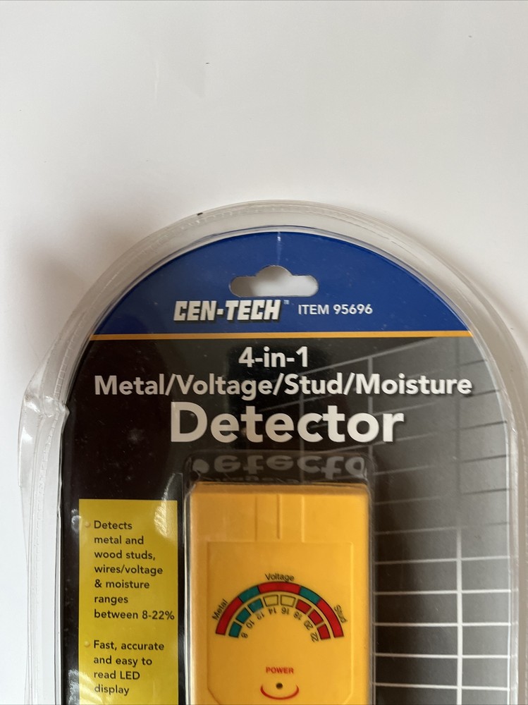 Cen-Tech 4-in-1 Multi Function Detector Detects Moisture Studs Voltage Metal