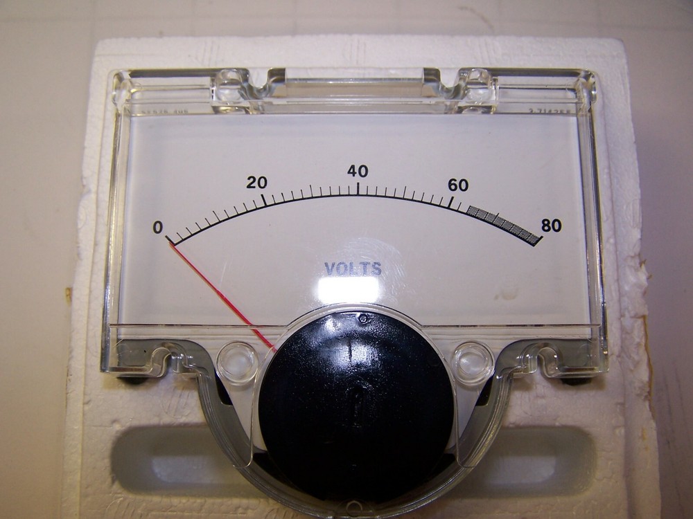 NEW HEWLETT PACKARD ANALOG PANEL METER 0 - 80 VOLTS 1120-1351