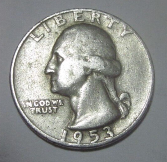 1953  D  Washington Silver Quarter   90% Silver